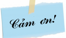 Lời cảm ơn!